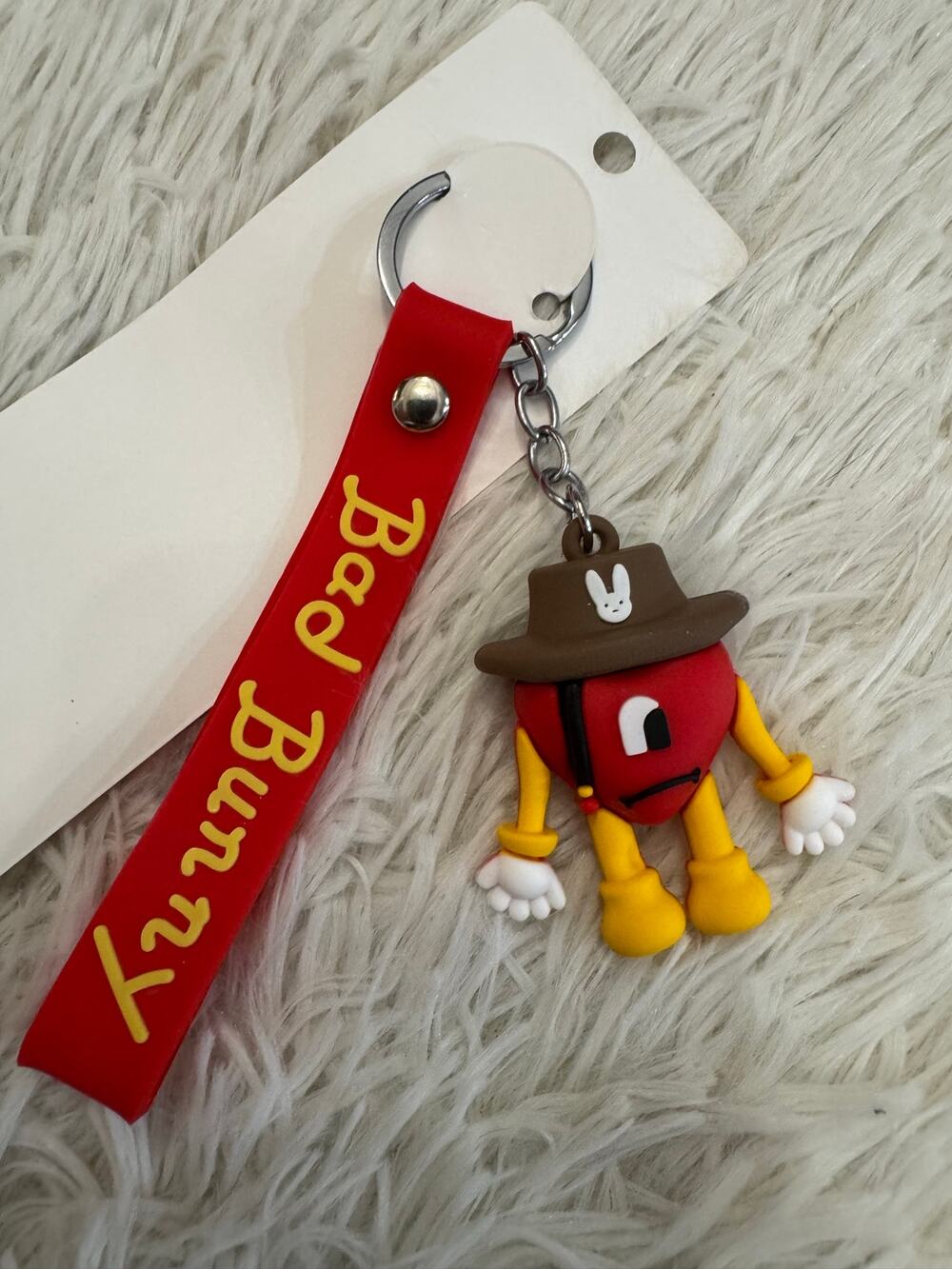 Bad Bunny heart shape love with brown hat strap merch